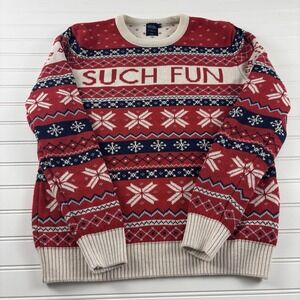 Unique Thick Women Small Green Fair Isle Holiday Sweater Eco Friendly Knit NWOT‎